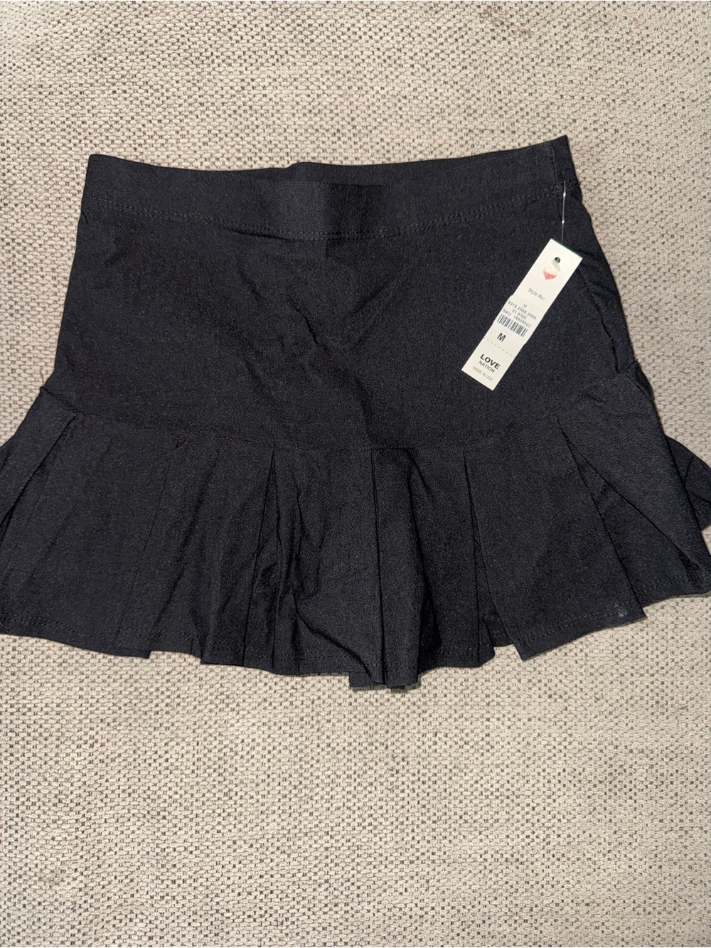 Love Nation Black Pleated Mini Skirt